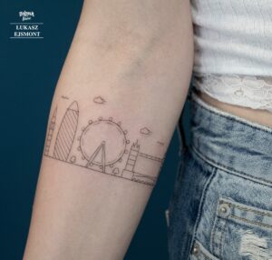 tatuaż bransoletka geometryczny